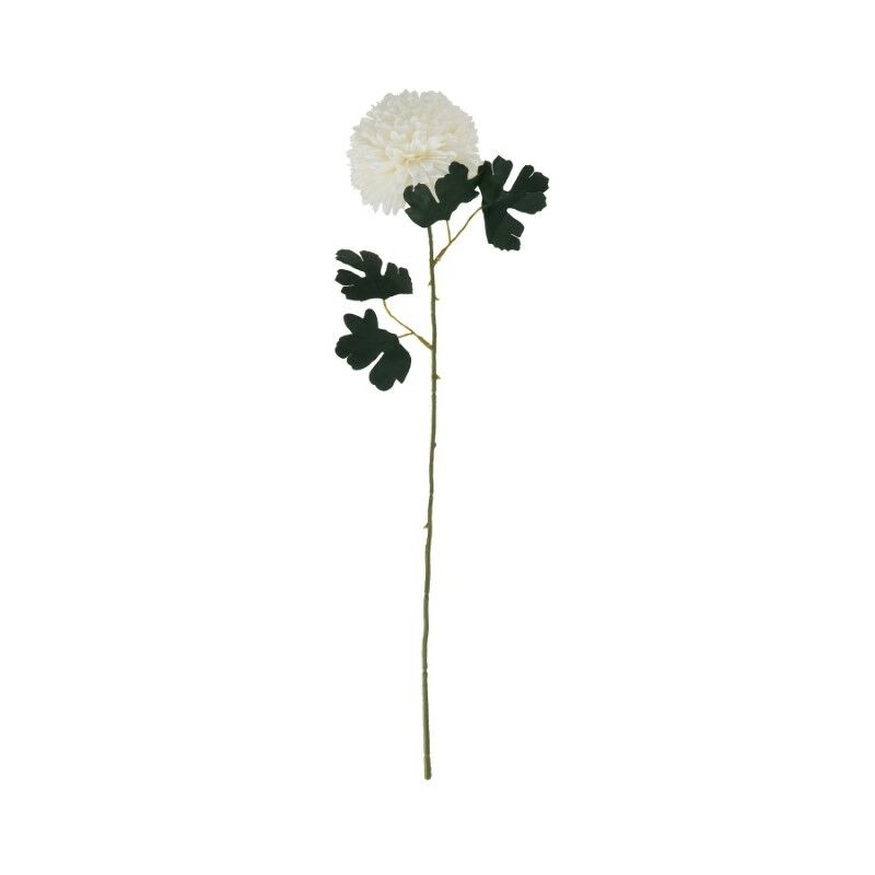 Chrysanthemum Stem - Plastic - H29 cm - White