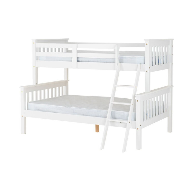 Neptune Triple Sleeper Bunk Bed - L152.5 x W204.5 x H151 cm - White