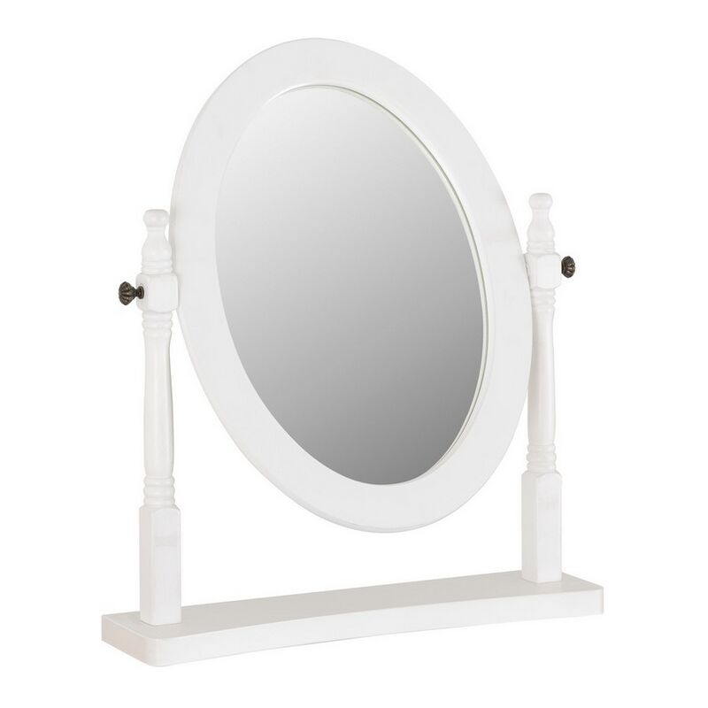 Contessa Dressing Table Mirror - L12 x W48 x H57 cm - White