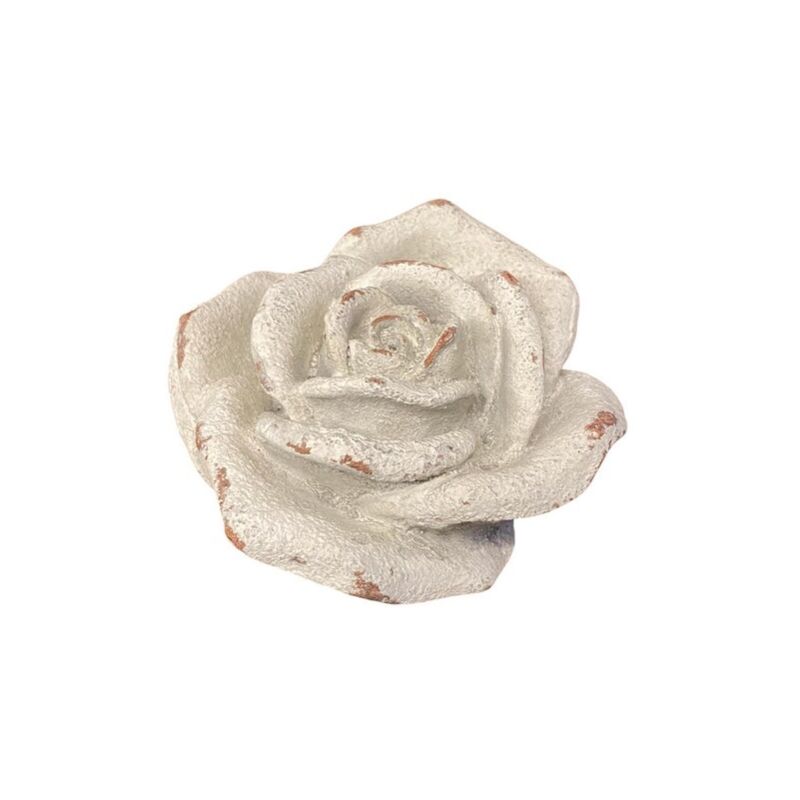Medium Decorative Flower Ornament - Resin - L15 x W15 x H7 cm - Beige