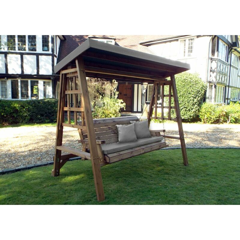 Charles bentley 3 seater premium swing seat with online canopy