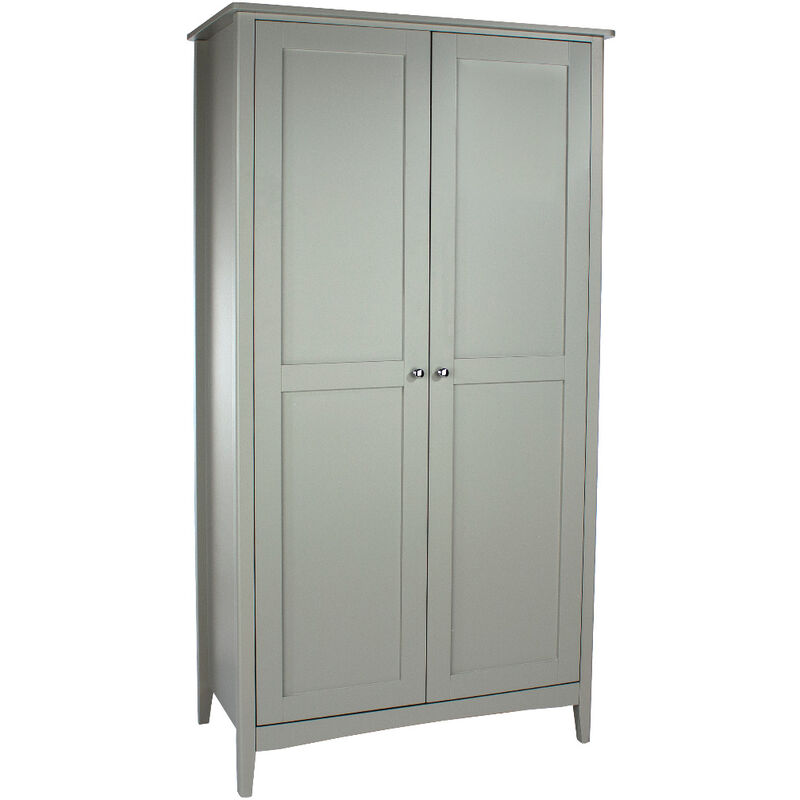 2 Door Wardrobe - MDF - 94.5 x 52 x 182 cm - Grey