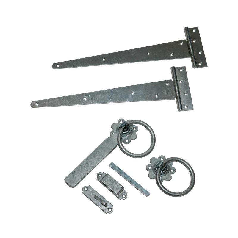 18 Inch Carlton Single Gate Fittings, T Hinge, Latch Galvanised