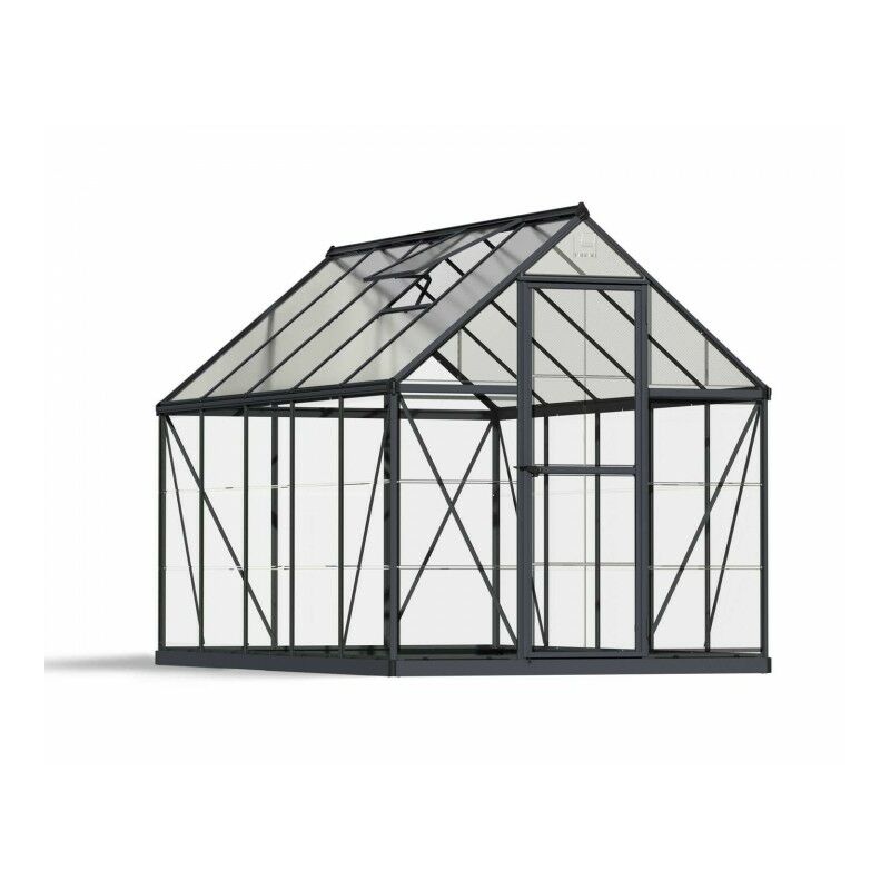 Greenhouse Hybrid 6X10 - Polycarbonate - L306 x W185 x H208 - Grey