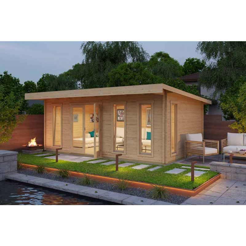 Barbados 6Log Cabin, Wooden Garden Room, Timber Summerhouse, Home