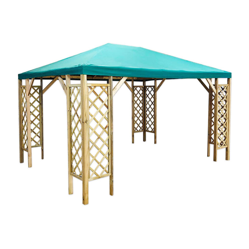 Napoli 3x3 Pavilion Gazebo Pressure Treatet Timber L300 x W300 x