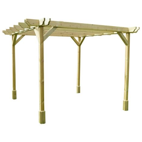 Double Premium Pergola - Wood - L240 x W360 x H270 cm - Light Green