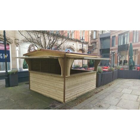 Wooden Garden 3M X 3M Triple Serve Chalet (1/4)