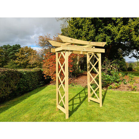 Tokyo 3ft Wooden Arch - Wood - L60 x W150 x H222 cm