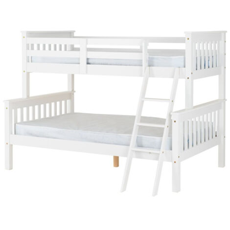Neptune Triple Sleeper Bunk Bed - L152.5 x W204.5 x H151 cm - White