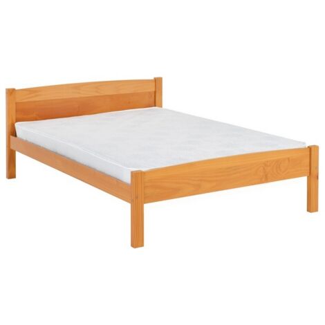 Amber 4 Feet 6 Inches Bed Frame - L198 x W142 x H74 cm - Antique Pine