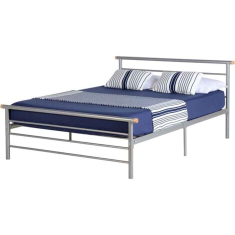 Orion 4 Feet Bed Frame - L199 x W133.5 x H84 cm - Silver (1/4)