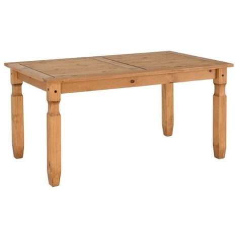 Corona 5 feet Dining Table - L92 x W152 x H75.5 cm - Distressed Waxed Pine