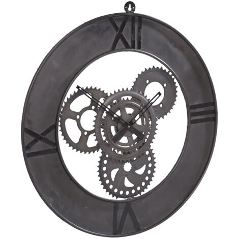 Large Industrial Style Clock Factory Metal (1/2)