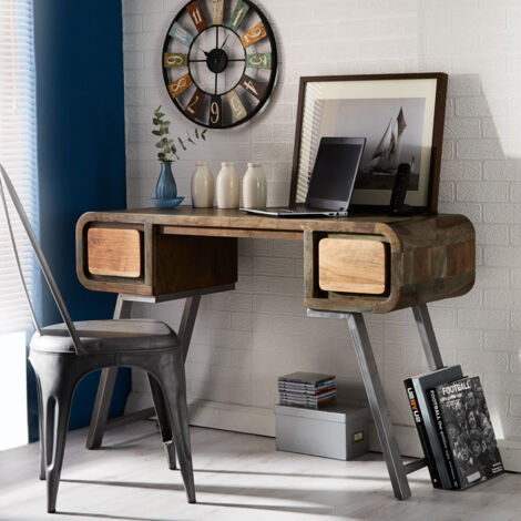 Retro Metal & Wood Desk (1/4)