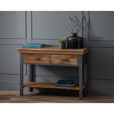 Cosmopolitan Industrial 2 Drawer Console Table (1/4)