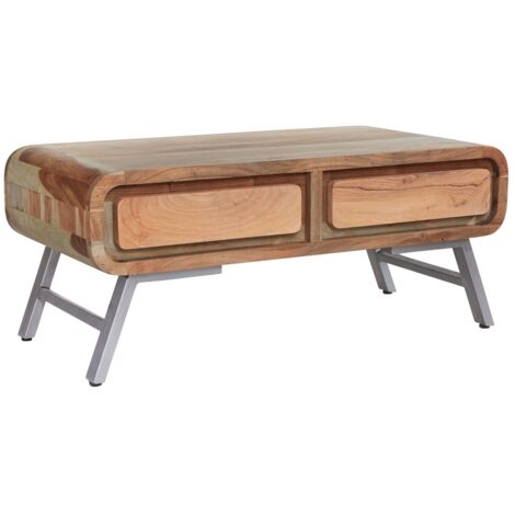 Retro Metal & Wood Coffee Table (1/2)