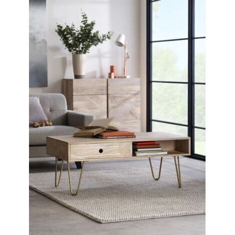 Rectangular Coffee Table Dallas Light Mango (1/4)