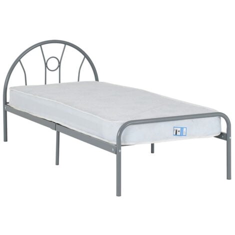 Nova 3 Feet Bed Frame - L197 x W95 x H89 cm - Silver