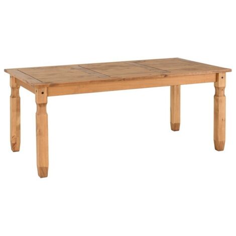 Corona 6 feet Dining Table - L92 x W182 x H75.5 cm - Distressed Waxed Pine