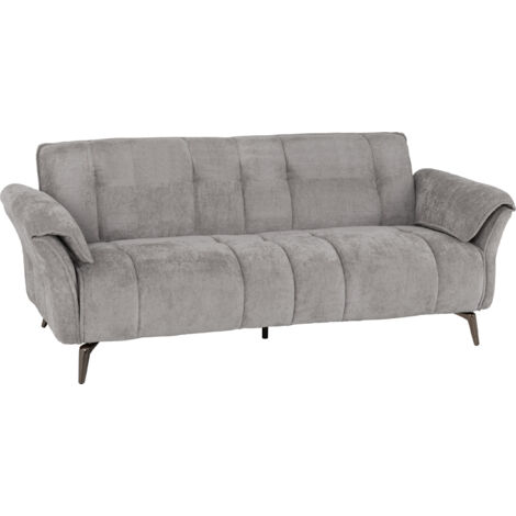Amalfi 3 Seater Sofa - L83 x W210 x H86 cm - Grey Fabric