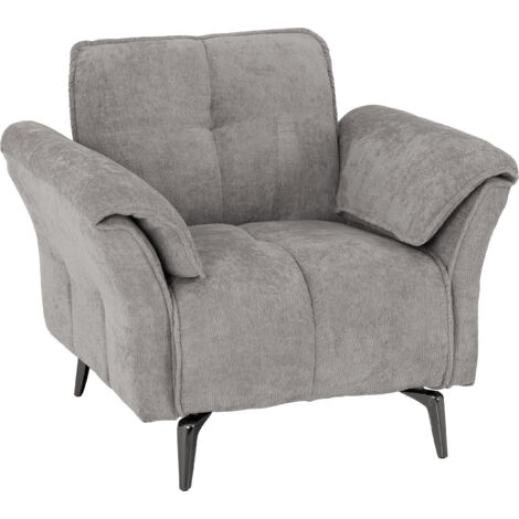 Amalfi 1 Seater Sofa - L83 x W96 x H86 cm - Grey Fabric (1/4)