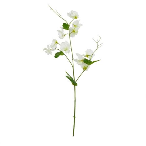 The Natural Garden Collection Sweetpea - Artificial Flower (Single Stem) - Plastic - H61 cm - White