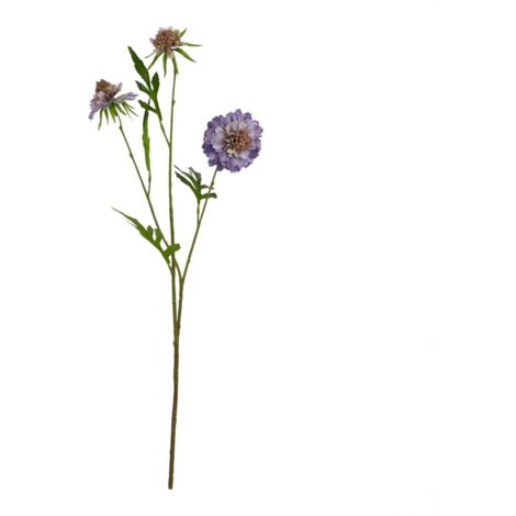 The Natural Garden Collection Scabious - Artificial Flower (Single Stem) - Plastic - L17 x W21 x H65 cm - Purple