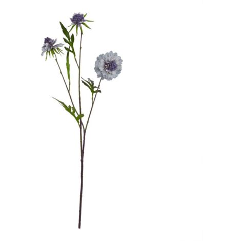 Scabious - Artificial Flower (Single Stem) - Plastic - L17 x W21 x H65 cm - Pale Blue