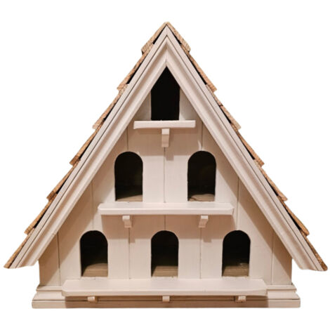 Brockley 3-Tiered Traditional English Large Wall Mounted Dovecote with 6 Compartments for Doves or Pigeons - L38 x W94 x H85 cm