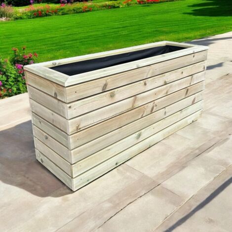 London Garden Planter - Pressure Treated Wood - L120 x W40 x H40 cm