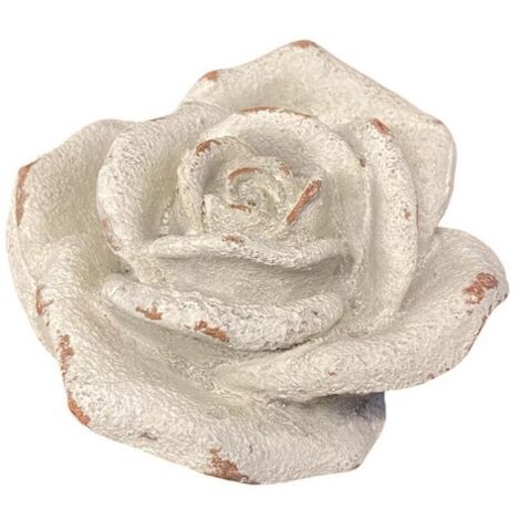 Medium Decorative Flower Ornament - Resin - L15 x W15 x H7 cm - Beige