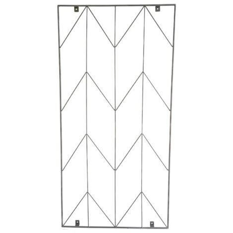 Outdoor Herringbone Trellis - Mild Steel - L120 x W3 x H60 cm - Zinc