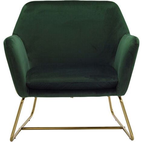 Charles Armchair - Velvet - L66 x W75.5 x H76.5 cm - Racing Green