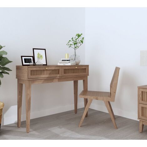 Bordeaux Dressing Table - MDF - L32.1 x W110.2 x H84.8 cm - Oak