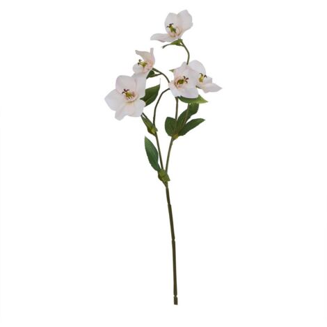 The Natural Garden Collection Pale Apricot Hellibore - Artificial Flower (Single Stem) - Plastic - H47 cm