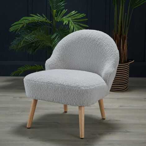 Ted Chair - Boucle - L63 x W57 x H68 cm - Grey