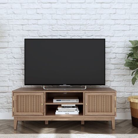 Bordeaux TV Unit - MDF - L39.4 x W128.2 x H48.5 cm - Oak (1/2)