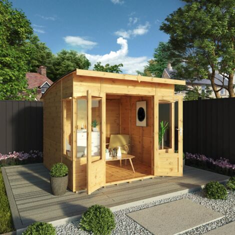 8 x 8 Feet Premium Helios Summerhouse - Timber - L295.1 x W247.6 x H215.7 cm - Brown (1/5)