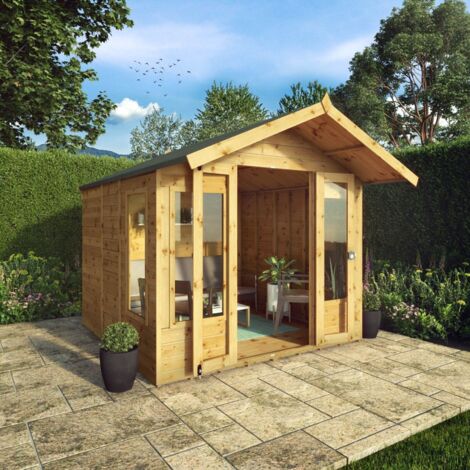 8 x 8 Feet Premium Sussex Summerhouse - Timber - L303.2 x W249.4 x H227.8 cm - Brown (1/5)