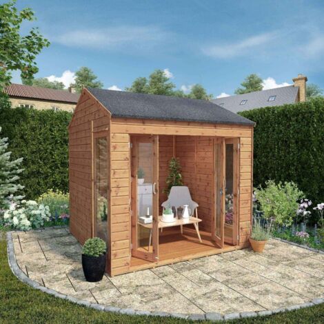 8 x 8 Feet Vermont Summerhouse - Timber - L248.9 x W241.4 x H260.4 cm - Brown (1/5)
