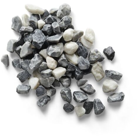 Alpine Black Bulk Bag 850 kg Premium Chippings - 12-25 mm Cool Grey/Icy White and Black Basalt Gravel - L100 x W100 x H80 cm