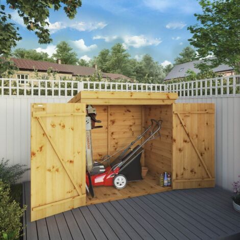 3 x 5 Feet Tongue and Groove Pent Mower Store - Timber - L103.3 x W144 x H143.6 cm - Brown (1/5)