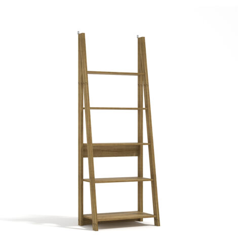 Tiva Ladder Bookcase Oak (1/3)