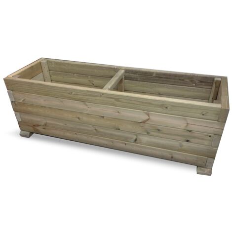 Super Heavy Duty Veg Trough - Timber - L60 x W120 x H50 cm - Fully Assembled