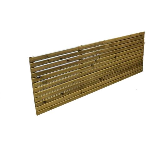 Multi Pack of 3 - 6 x 2 Feet Contemporary Fence Panel - Timber - L5 x W180 x H60 cm - Fully Assembled