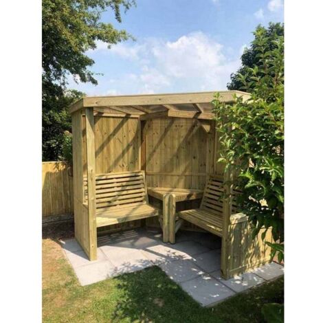 4 Seasons Garden Room - Installation Incl. - L150 x W290 x H205 cm - Assembly Incl. - Set of Waterproof Cushions Included