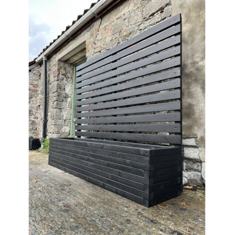 Norfolk Planter and Trellis (Pack of 4) - (Painted Wooden Planter - Choice of Colours Available) - L210 x W40 x H150 cm