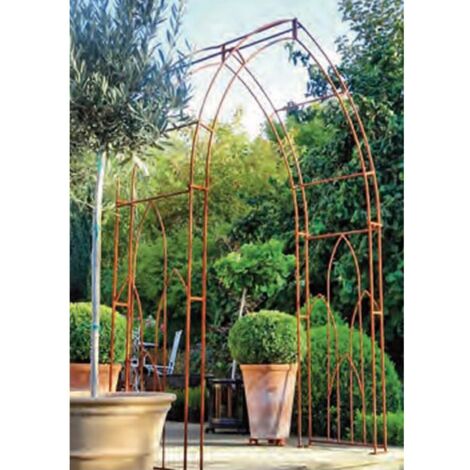 Large Gothic Arch (Including Ground Spikes) - Steel - L53.3 cm - Bare Metal/Ready to Rust