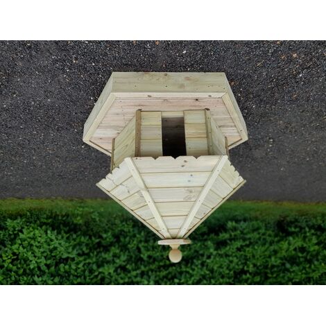 Indian Runner Hexagonal Floating Duck House, Waterfowl Nesting Box for Pond or Lake